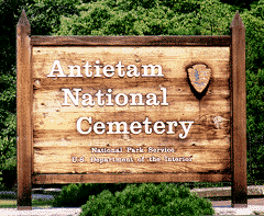 Antietam National Cemetary sign